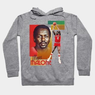 Retro Moses Malone Basketball Card Hoodie